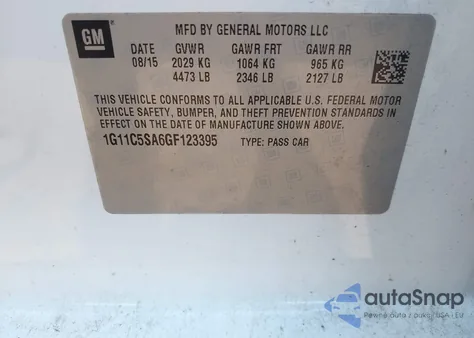 2016 Chevrolet Malibu Limited Lt from USA, damaged, VIN 1G11C5SA6GF123395